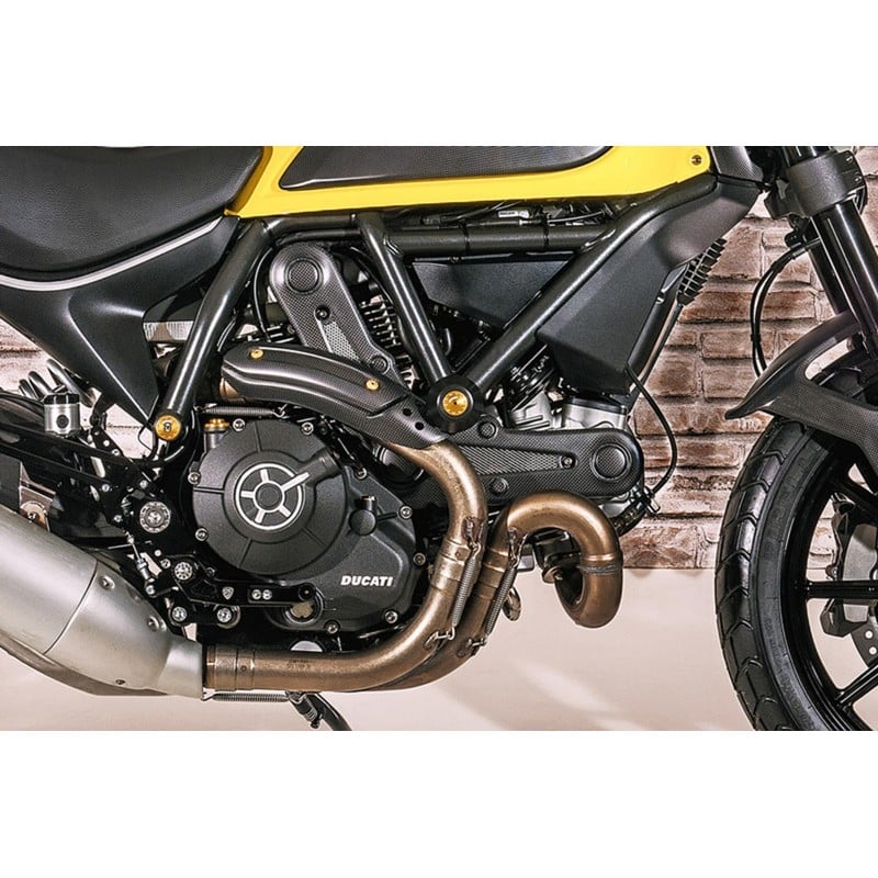 ZA984 Copricinghie carbonio opaco Ducati Scrambler 800 Classic 2015+ CNC Racing