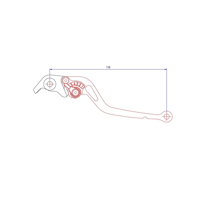 LBL01 Brake lever long model Ducati Scrambler 800 Cafe Racer 2017+ CNC Racing