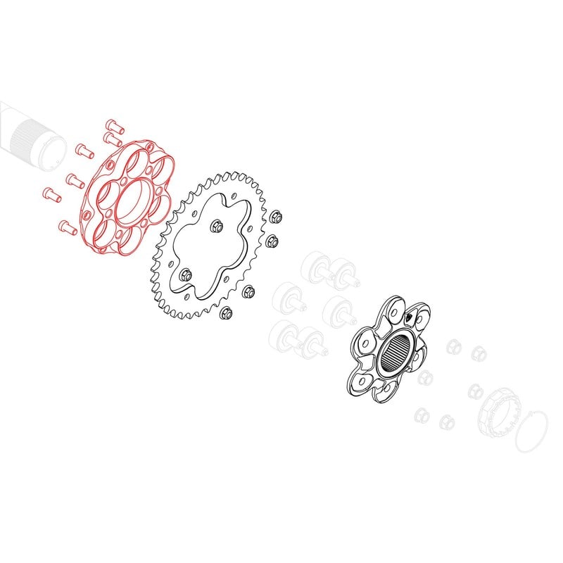 FC210 Cush drive hub flange Ducati Multistrada 1260 S 2018+ CNC Racing