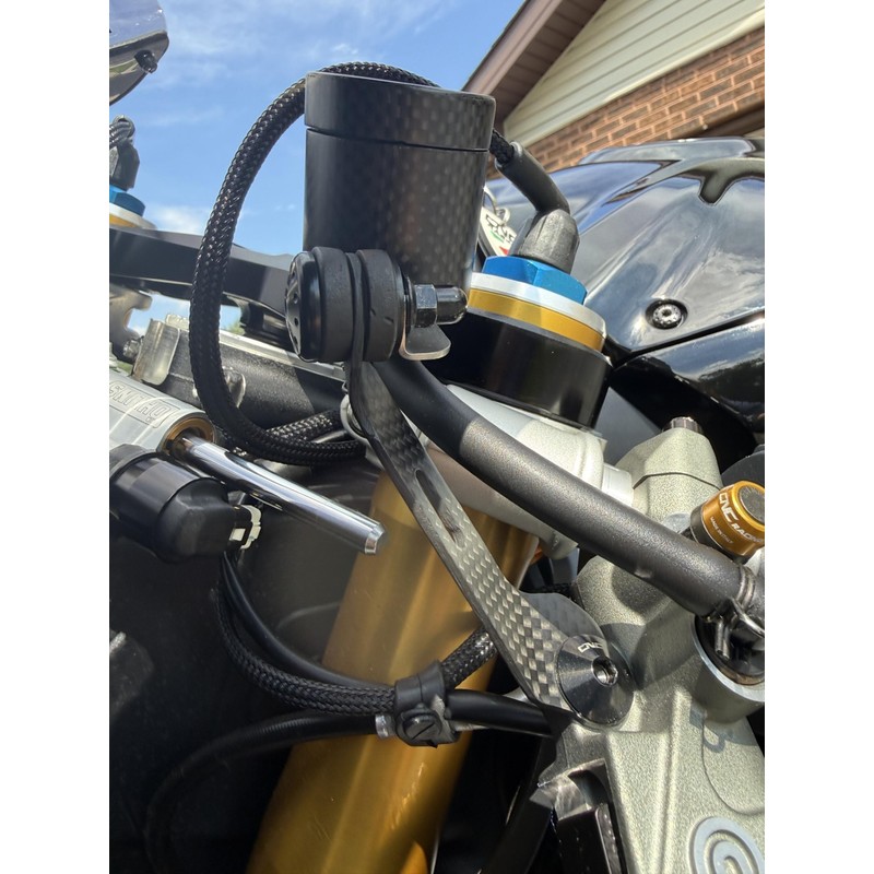 Staffe serbatoi liquido freno frizione in carbonio per Ducati Superbike 1199 Panigale 2012+ CNC Racing