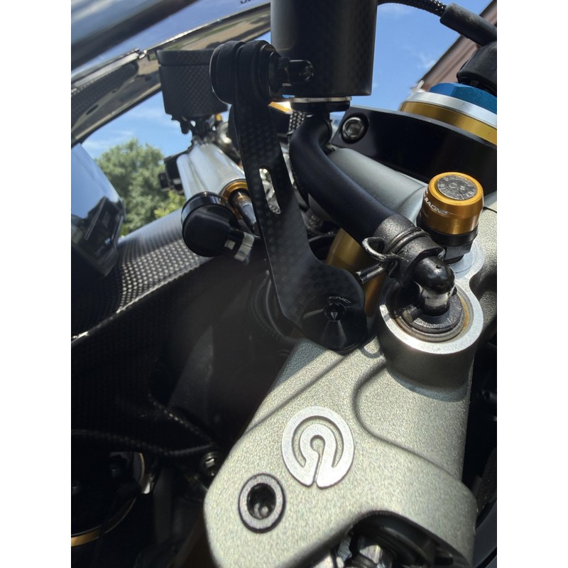 ZA953 Staffe serbatoi liquido freno frizione in carbonio per Ducati Superbike 959 Panigale 2016+ CNC