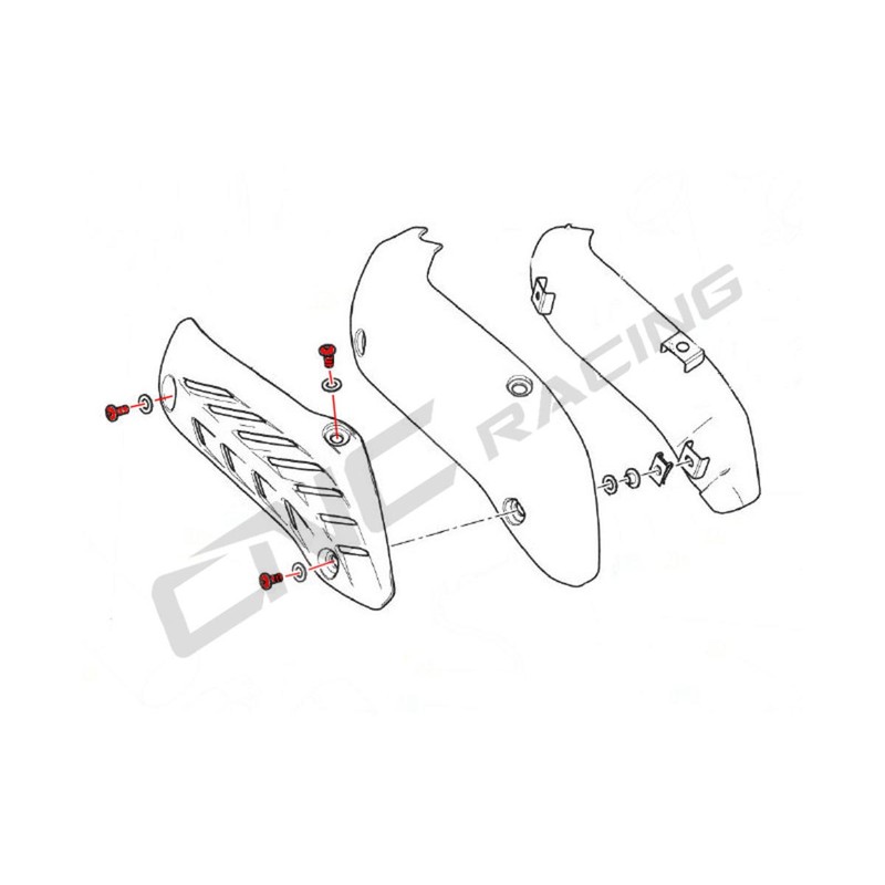KV420 Kit Viti paracalore collettori scarico Ducati Monster 1200 S 2014+ CNC Racing