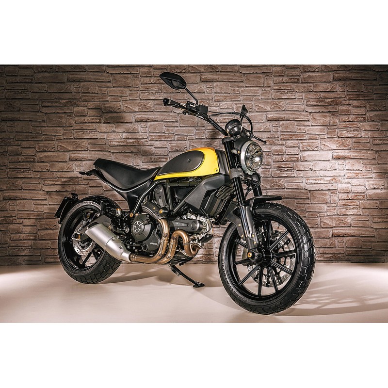 ZA811 Protezione steli forcelle in carbonio opaco Ducati Scrambler 800 Urban Enduro 2015+ CNC Racing