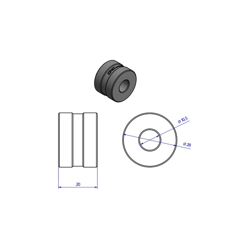 RM212 Spacer adapters handlebar 796 Ducati Hypermotard 1100 2007+ CNC Racing