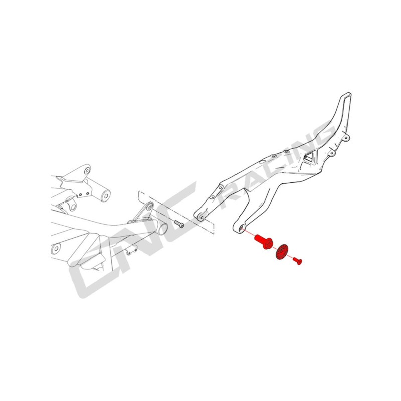 TT539 Rear frame holes plug Ducati Xdiavel 1262 2016+ CNC Racing