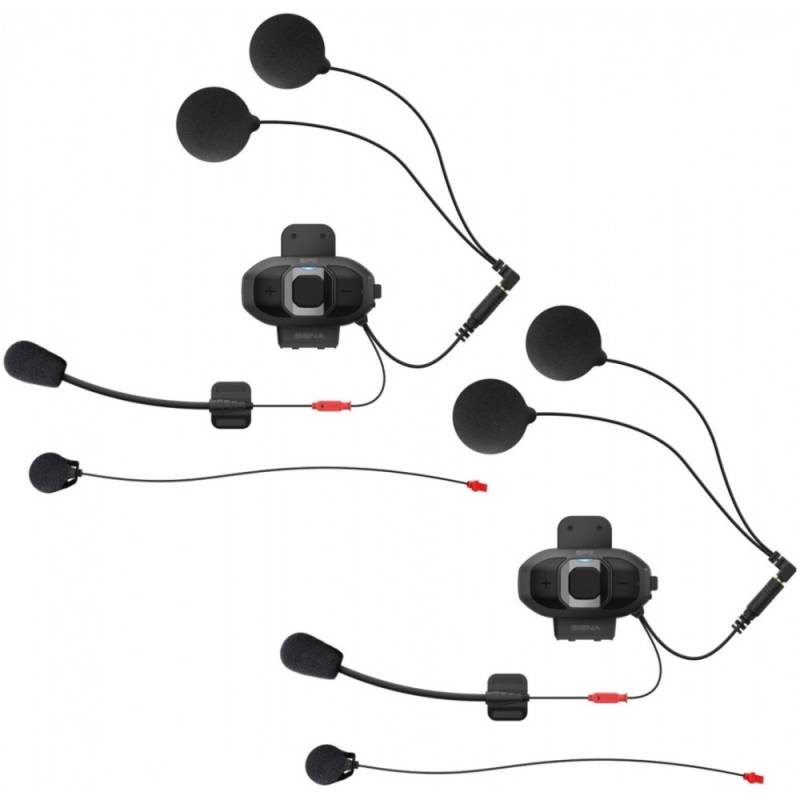 Dual Pack SENA SF2 avec 2 types d'écouteurs (HD et Slim) inclus pour les deux systèmes