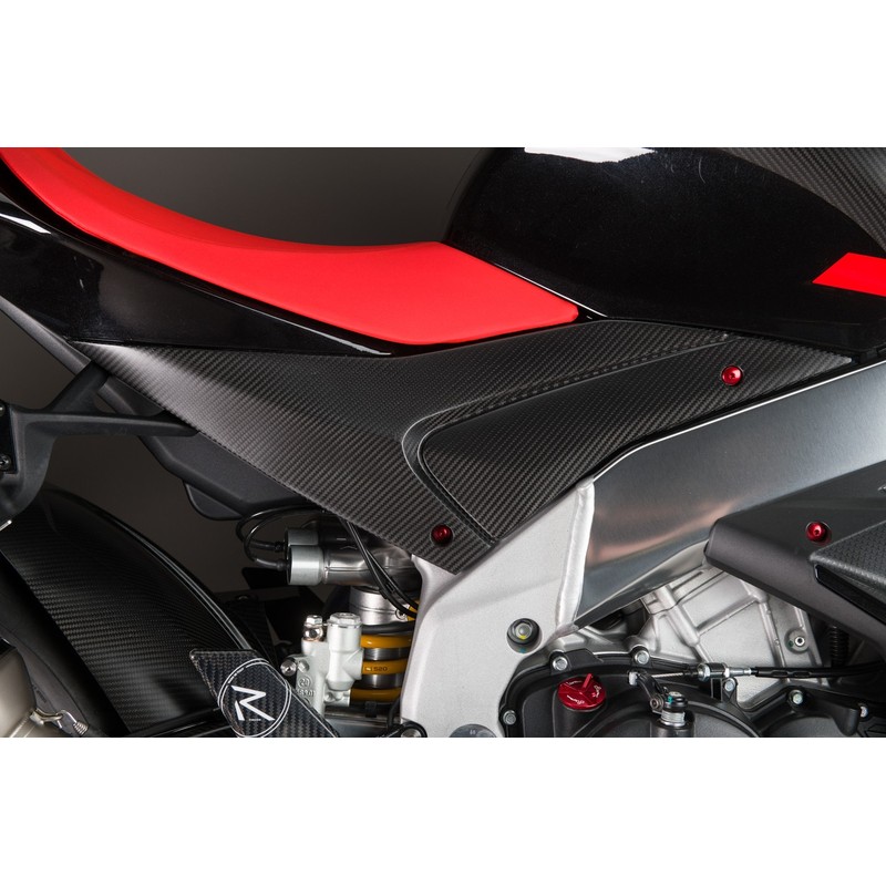 CARA2080 Para bocznych paneli pod zbiornikiem z włókna węglowego Aprilia Tuono V4 1100 Factory 2021+