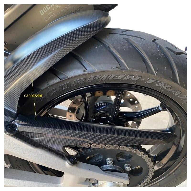 CARD0220M Garde-boue arrière en carbone - Mat Ducati Multistrada V4 2021+ Lightech