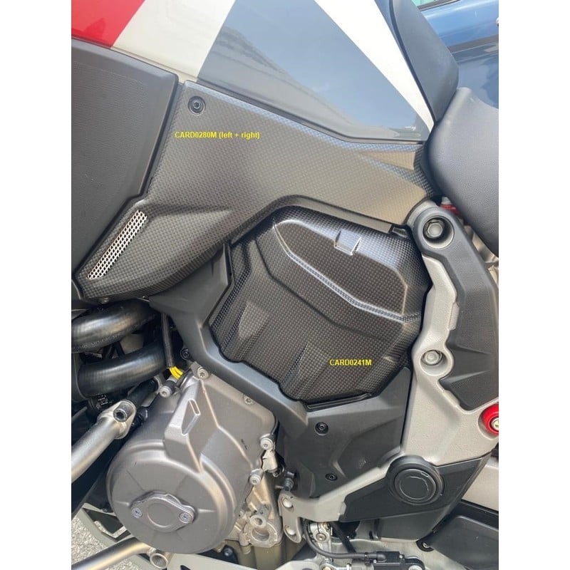 CARD0241M Prawa osłona głowicy silnika w kolorze matowego włókna węglowego Ducati Multistrada V4 202