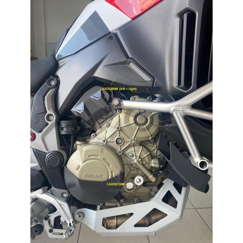 CARD0280M Fianchetti Sotto Serbatoio In Carbonio - Opaco Ducati Multistrada V4 Pikes Peak 2022+ Ligh