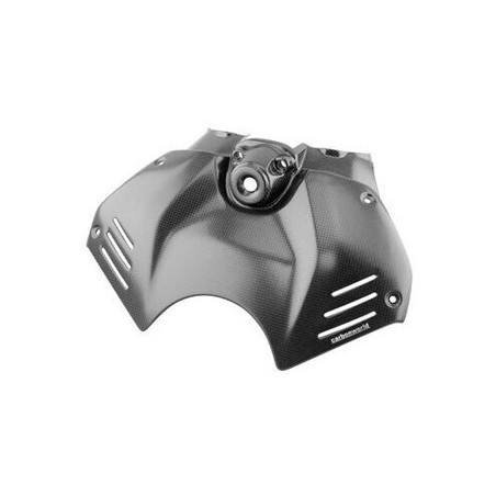 CARD0828 Tapa del depósito de combustible de carbono y llave de encendido Ducati Panigale V4 2018+ L