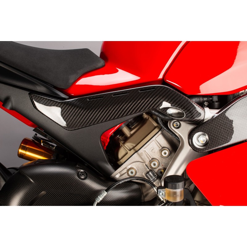 CARD0880 Fianchetti Sotto Serbatoio In Carbonio Coppia Ducati Panigale V4 S 2018+ Lightech