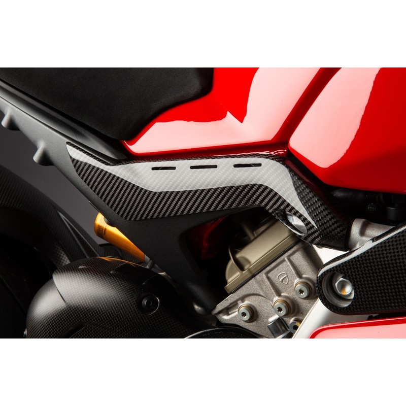 CARD0880 Fianchetti Sotto Serbatoio In Carbonio Coppia Ducati Panigale V4 S 2018+ Lightech