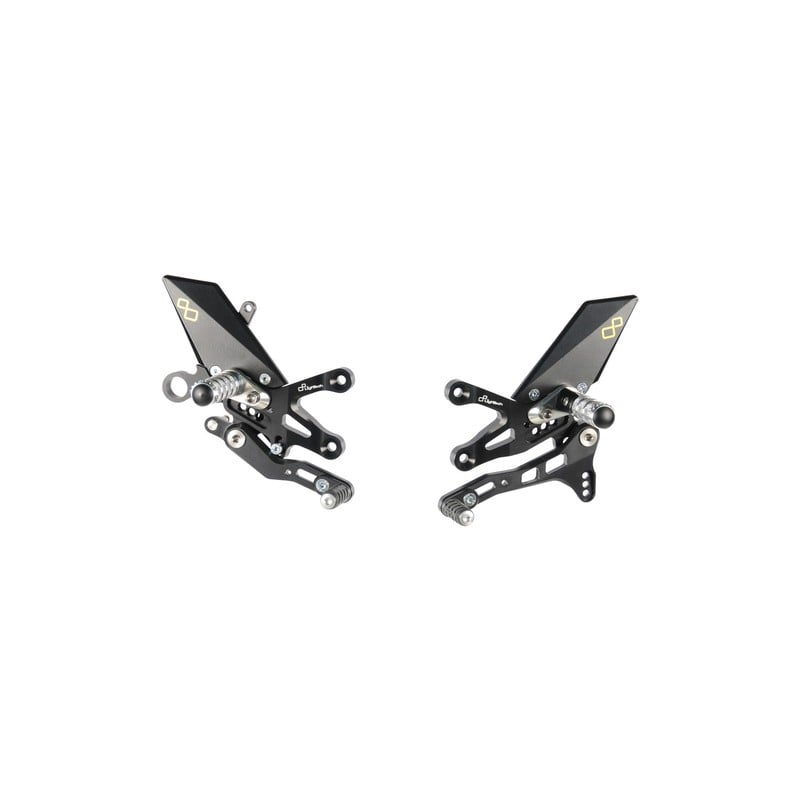 FTRAP004W Reposapiés ajustables con reposapiés articulados Aprilia RSV4 2009+ Lightech