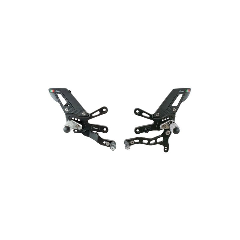 FTRAP006 Verstellbare Fußstützen mit festen Fußstützen, Rückwärtsgangschaltung Aprilia RSV4 2018+ Li