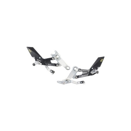 FTRAP007 Verstellbare Fußstützen mit fester Fußstütze Aprilia RS 660 2020+ Lightech