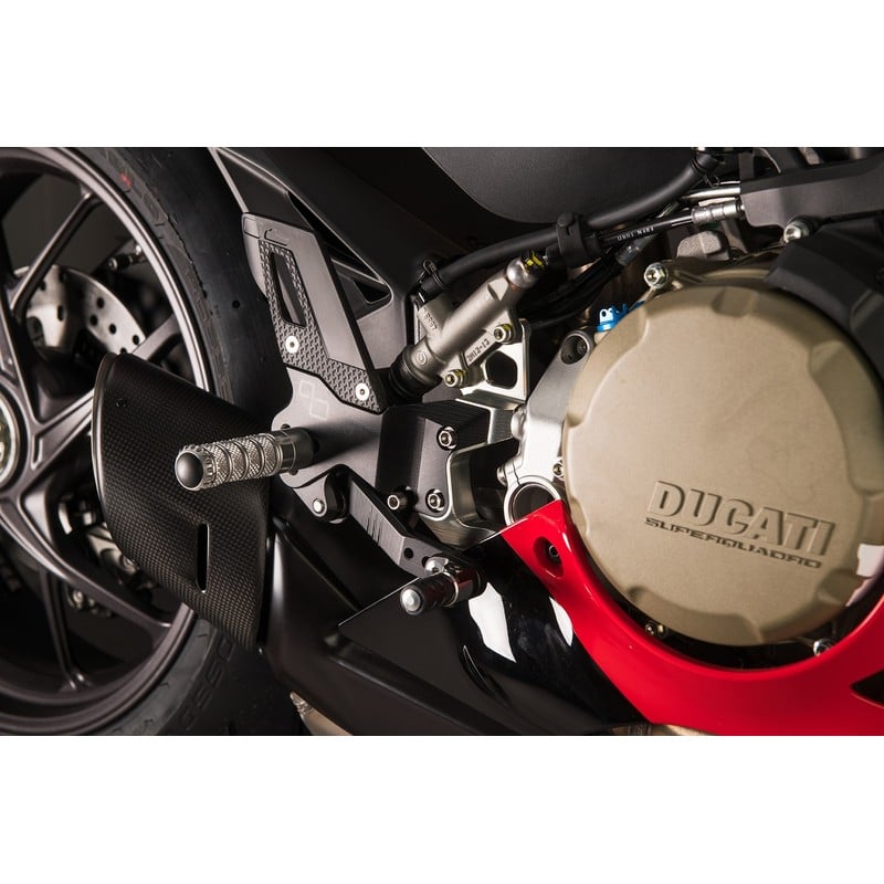FTRDU014 Repose-pieds réglables avec repose-pieds fixes pour une utilisation sur piste Ducati Paniga