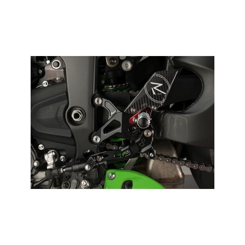 FTRKA008R "r" Version Ajustable Rear Sets , Standard Shifting Kawasaki ZX636 2009+ Lightech