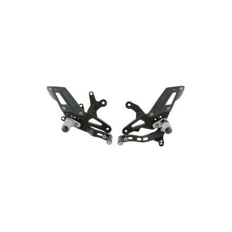 FTRKA009W Adjustable Rear Sets With Fold Up Foot Pegs , reverse Shifting Kawasaki ZX6R 2009+ Lightec