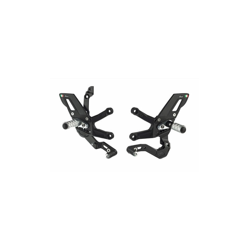 FTRKA012 Adjustable Rear Sets With Fixed Foot Pegs, Reverse Shifting Kawasaki ZX10R 2021+ Lightech