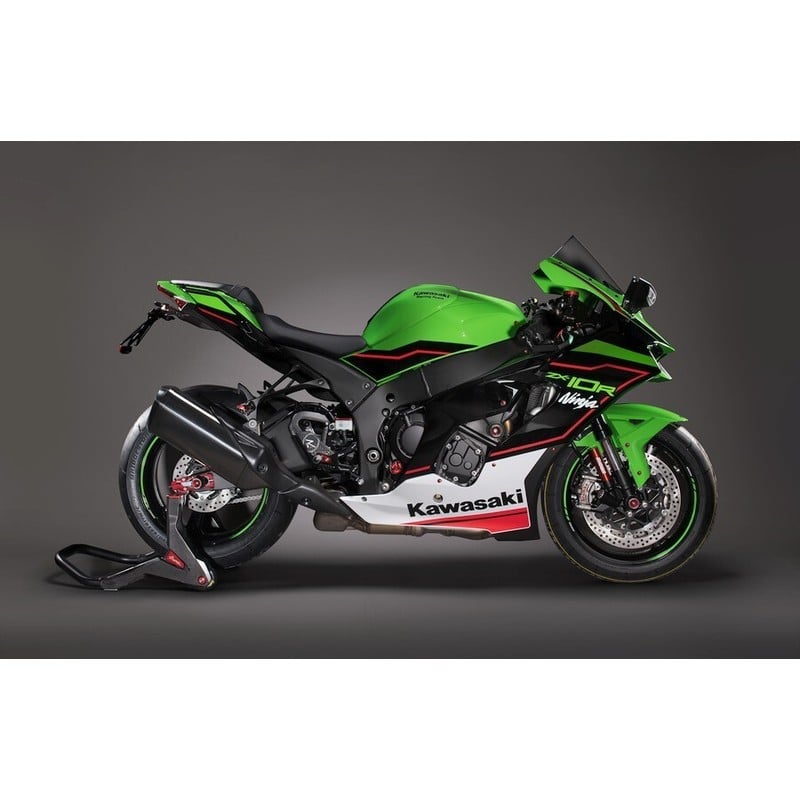 FTRKA012 Adjustable Rear Sets With Fixed Foot Pegs, Reverse Shifting Kawasaki ZX10R 2021+ Lightech