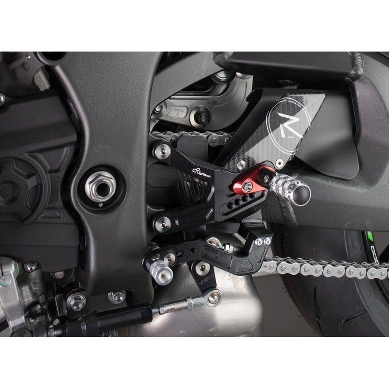 FTRKA012R Ajustable Rear Sets - "R" Version,Reverse Shifting Kawasaki ZX10R 2021+ Lightech