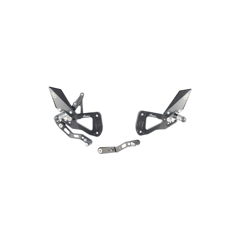 FTRSU004 Repose-pieds réglables avec repose-pieds fixes Suzuki GSX-R1000R 2017+ Lightech