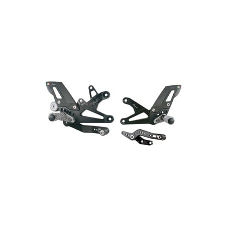 FTRTR005 Verstellbare Fußstützen mit festen Fußstützen Triumph Daytona 765 2013+ Lightech