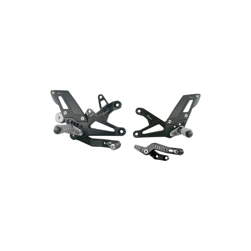 FTRTR005W Pedane Regolabili Con Poggiapiedi Snodati Triumph Daytona 765 2013+ Lightech