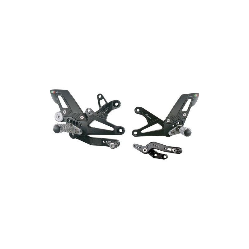 FTRTR005W Reposapiés ajustables con reposapiés articulados Triumph Daytona 765 2013+ Lightech