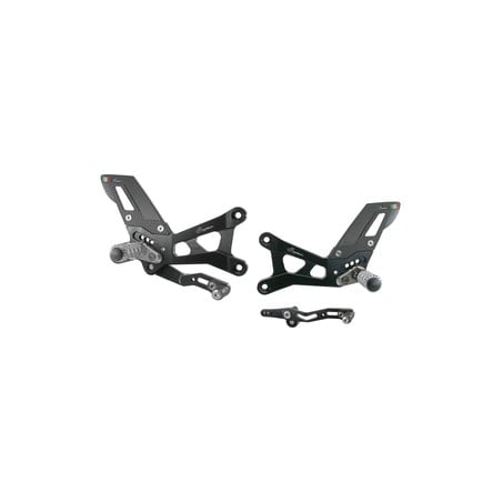 FTRYA012W Verstellbare Fußstützen mit gelenkigen Fußstützen Yamaha R6 2017+ Lightech