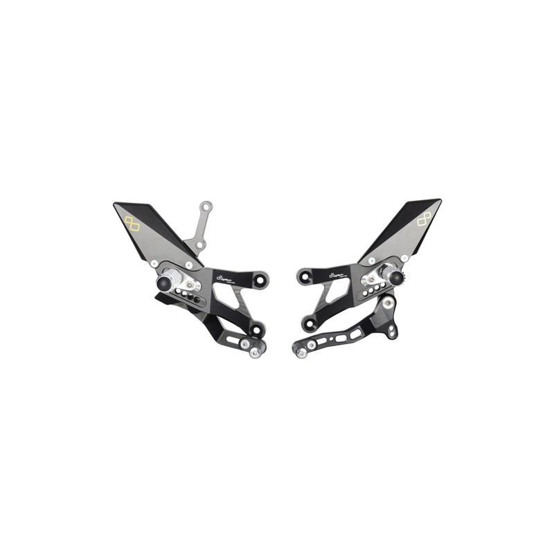 FTRYA014W Repose-pieds réglables avec repose-pieds articulés Yamaha R3 2015+ Lightech