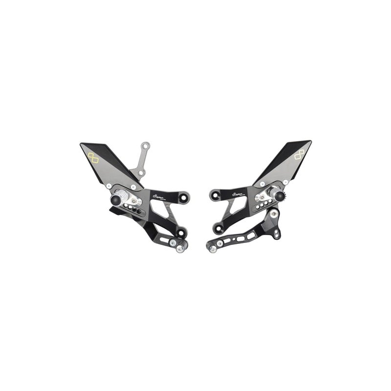 FTRYA014W Verstellbare Fußstützen mit gelenkigen Fußstützen Yamaha R3 2015+ Lightech