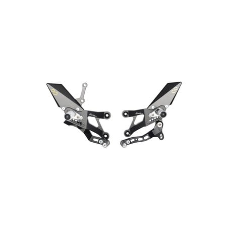 FTRYA014W Reposapiés ajustables con reposapiés articulados Yamaha R3 2015+ Lightech