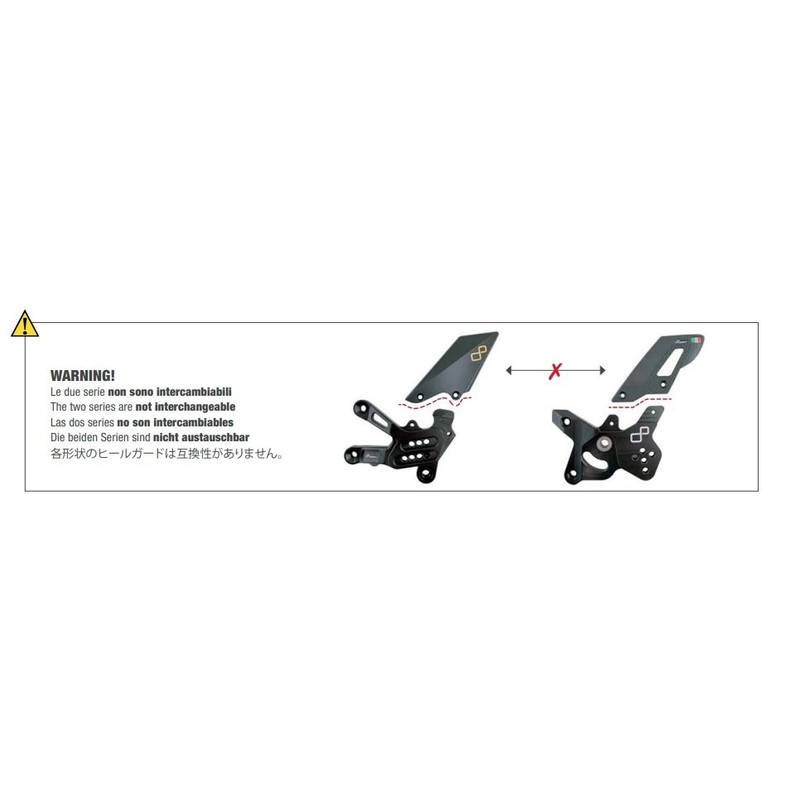FTRYA017 Repose-pieds réglables avec repose-pieds fixes Yamaha MT-09 SP 2021+ Lightech