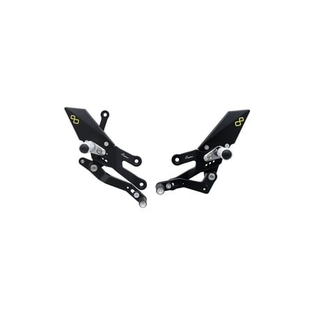 FTRYA018W Reposapiés ajustables con reposapiés articulados Yamaha R7 2022+ Lightech