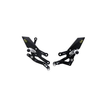 FTRYA018W Verstellbare Fußstützen mit gelenkigen Fußstützen Yamaha R7 2022+ Lightech