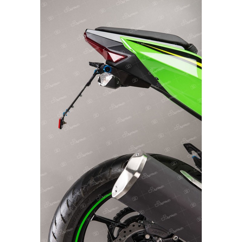 KTARKA124A1 Adjustable License Plate Holder Kit Kawasaki Ninja 250 2018+ Lightech