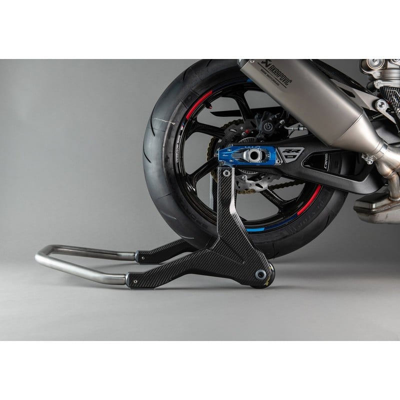 RSC004R Podpórka tylna z włókna węglowego z rolkami Aprilia RSV4 1100 2025+ Lightech