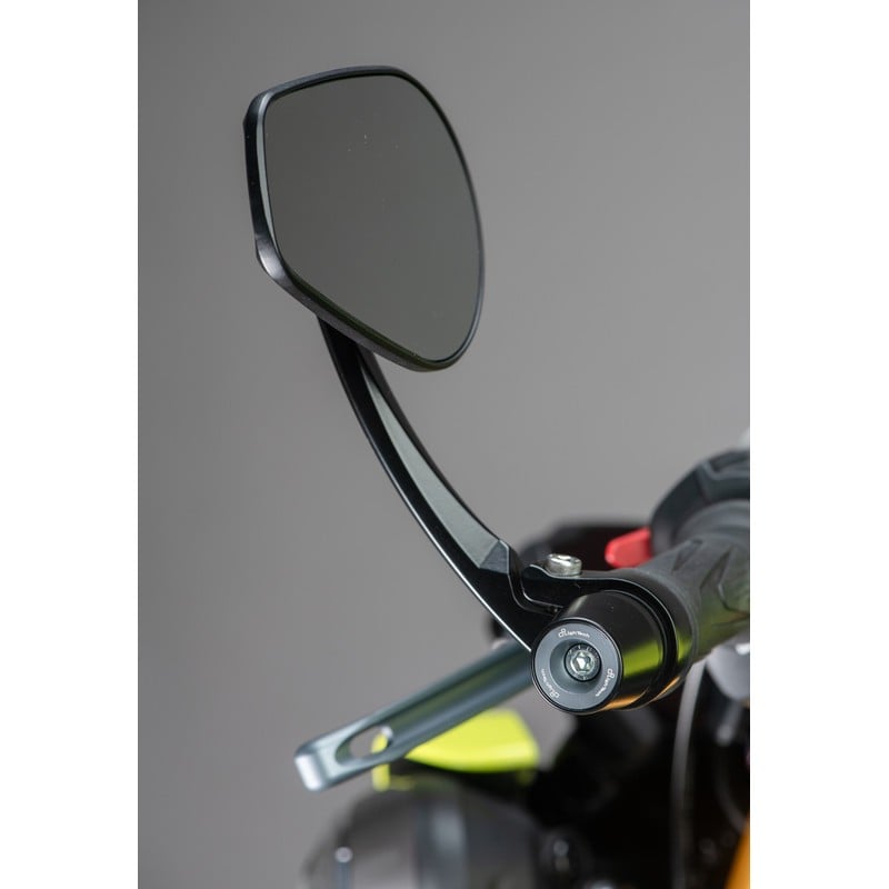 SPEAL035 Paar Lenkerendenspiegel aus Aluminium-Carbon Ktm Duke 125 2017+ Lightech