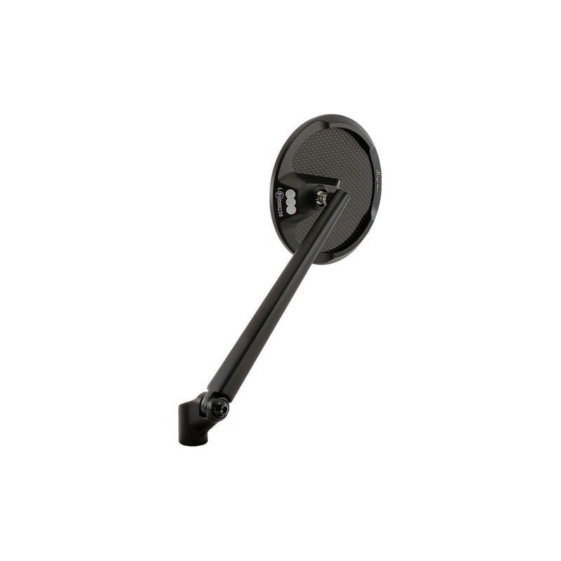 SPEAL038 Paire de rétroviseurs ronds en aluminium-carbone M10x1,25 : 2 broches droites + 1 broche ga