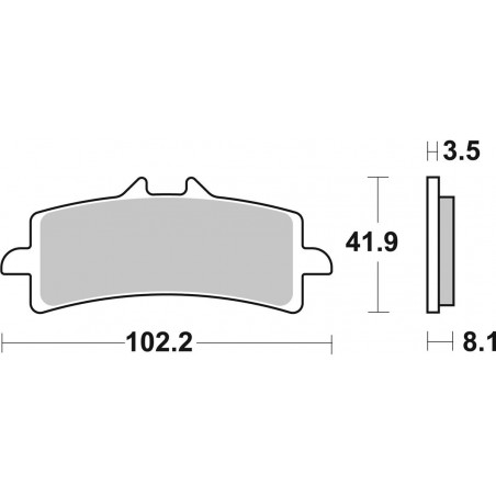 841RS-81586 SBS Pastiglie Freno Anteriore 2pz per Ducati Panigale V4 18/19 841RS Sport e Track