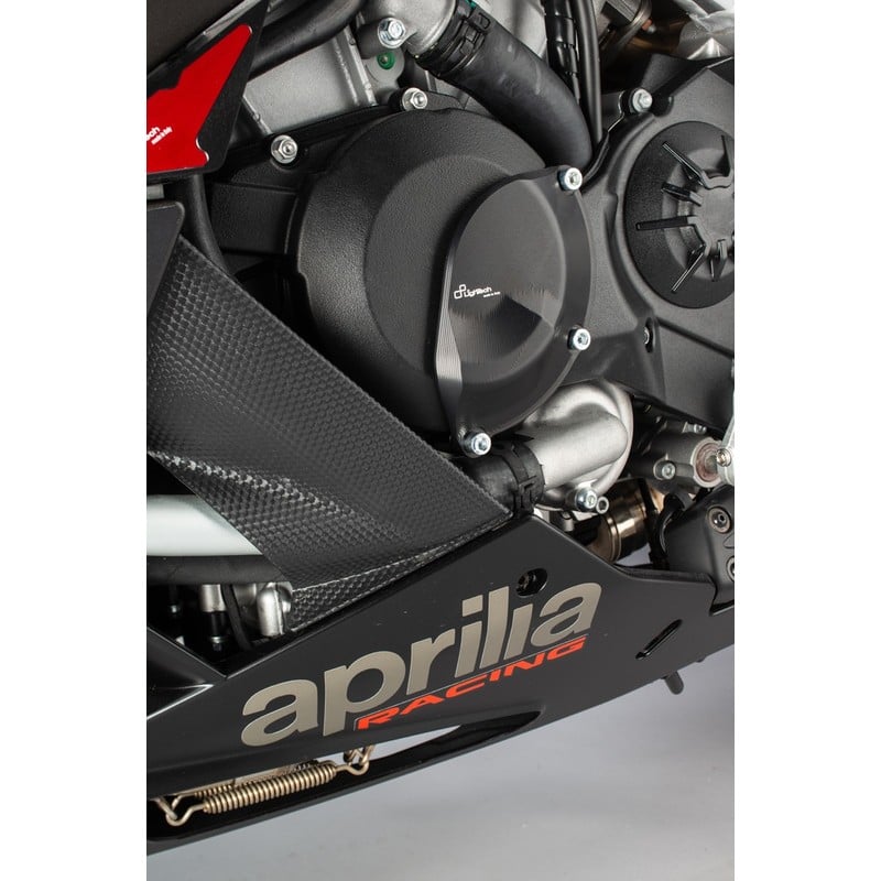 ECPAP001NER Cubierta protectora de aluminio para el alternador lado izquierdo Aprilia Tuono V4 2011+
