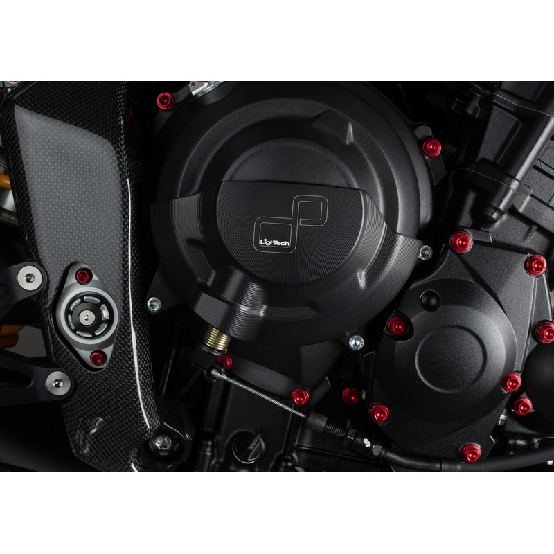 ECPTR003NER Protezione In Alluminio Copri Frizione Lato Destro Triumph Street Triple 765 RS 2017+ Li