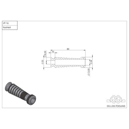 Poggiapiedi UF-16 Singolo Ducati Gilles Tooling