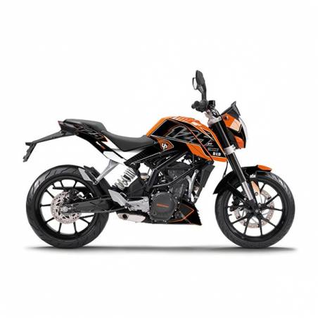 Kit Grafiche Nero-Arancio Ktm Duke 4T 125 11/13