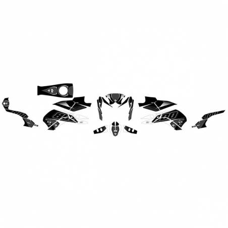 Kit Grafiche Nero-Bianco Yamaha Fz8 S Fazer / Abs 800 11/15