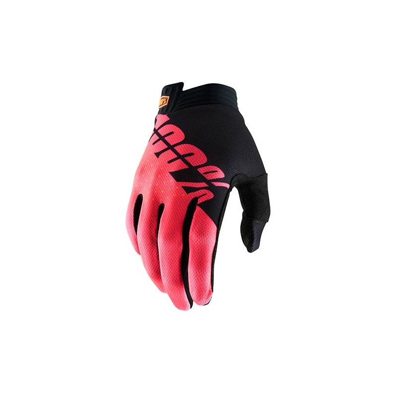 463039M GUANTI 100% ITRACK BLACK/FLUO RED (M)  100%