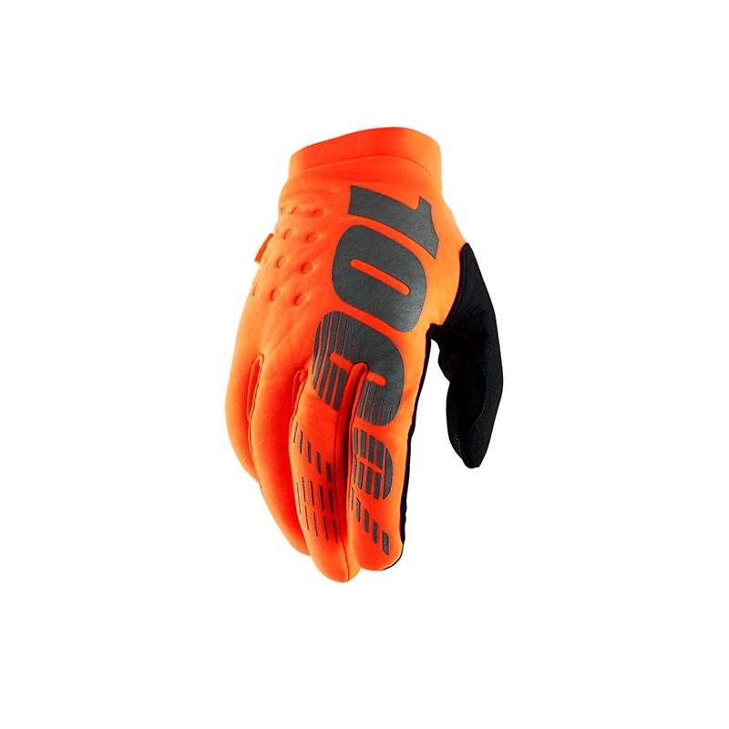 463045M GUANTI 100% BRISKER FLUO ORANGE/BLACK (M)  100%