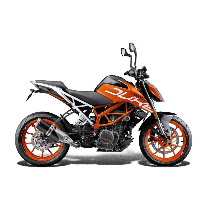 PRN013779-013780-01 KTM 390 Duke Exhaust Hanger & raddrizzatore Guardia Set 2017+ 5056316613736